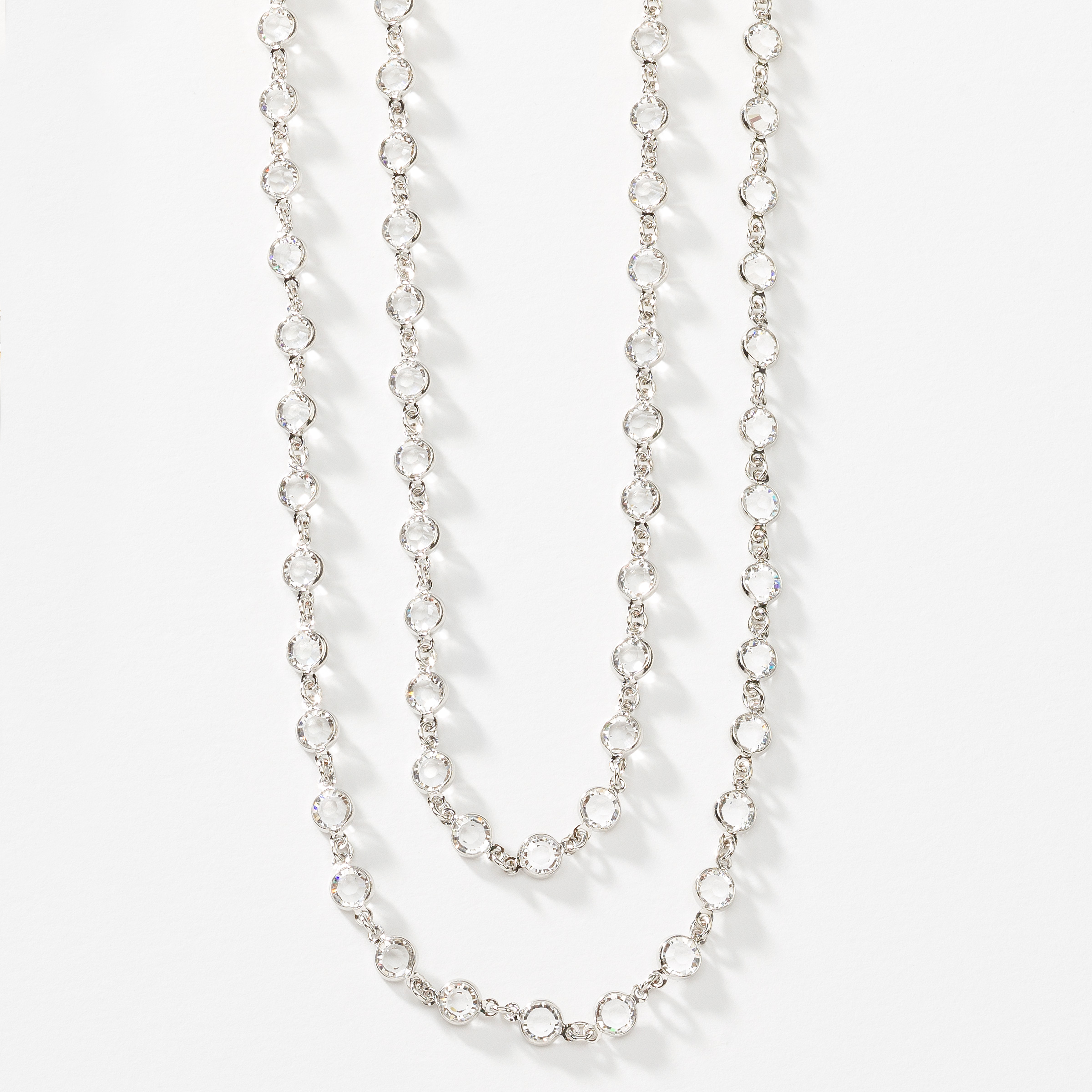 Mini Chanelle Extra Long Necklace, Crystal