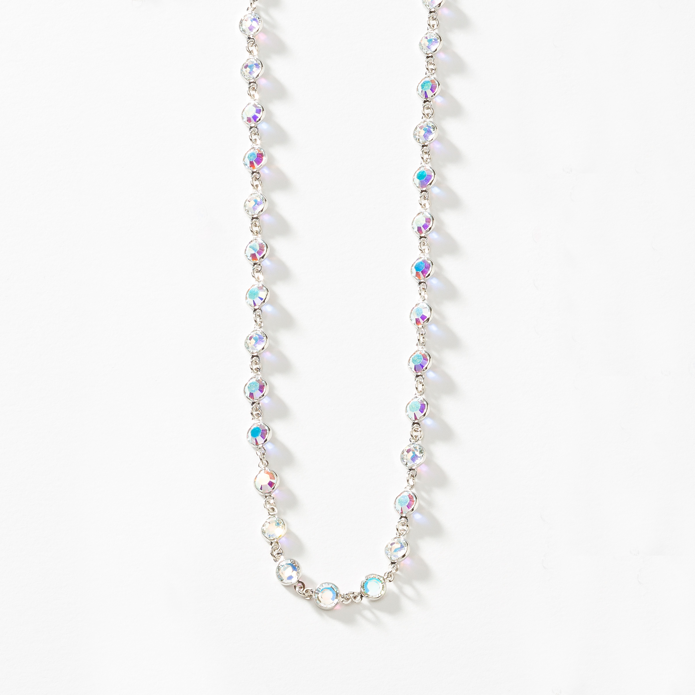 Mini Chanelle Necklace, Crystal Aurore Boreale