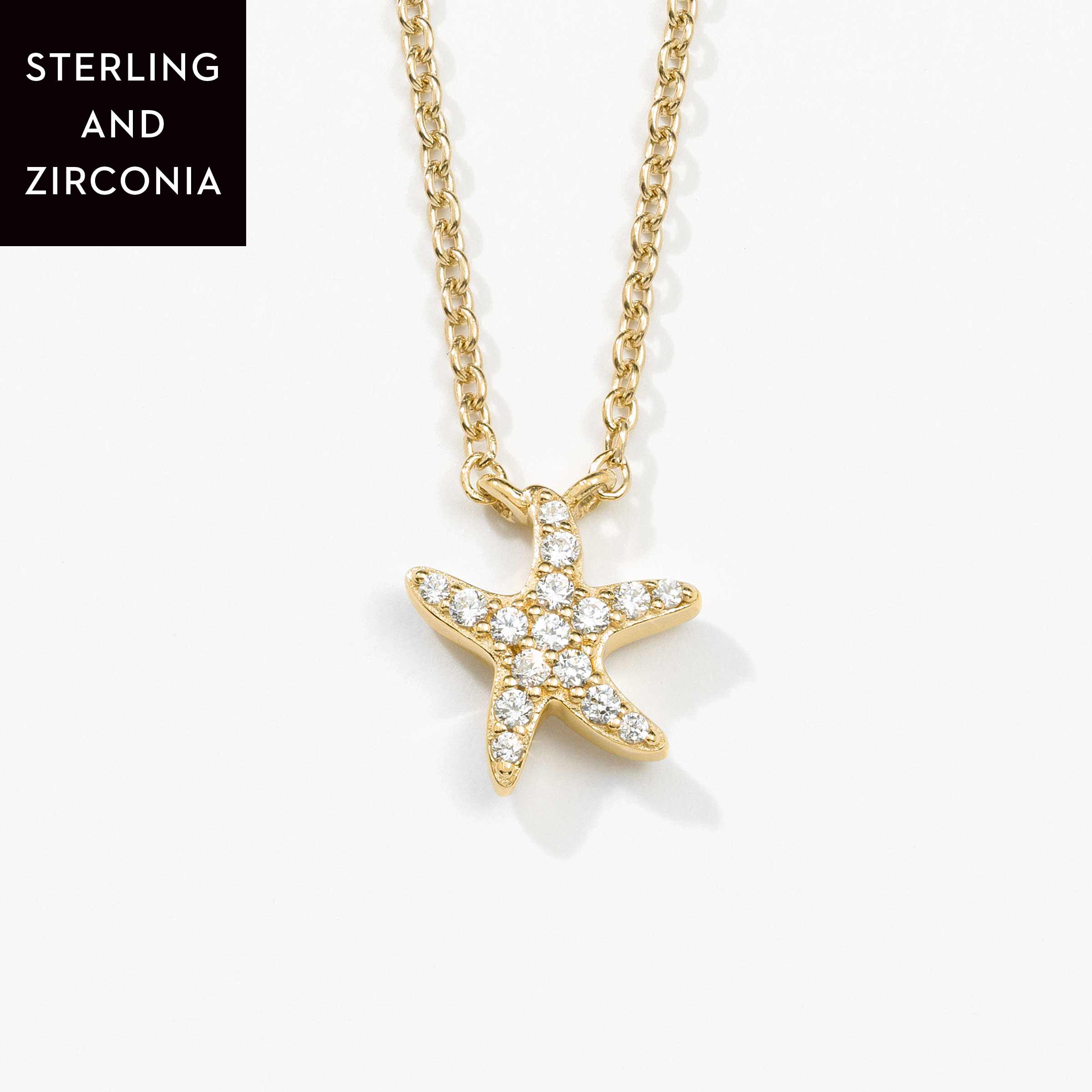 Sea Star Necklace, Golden