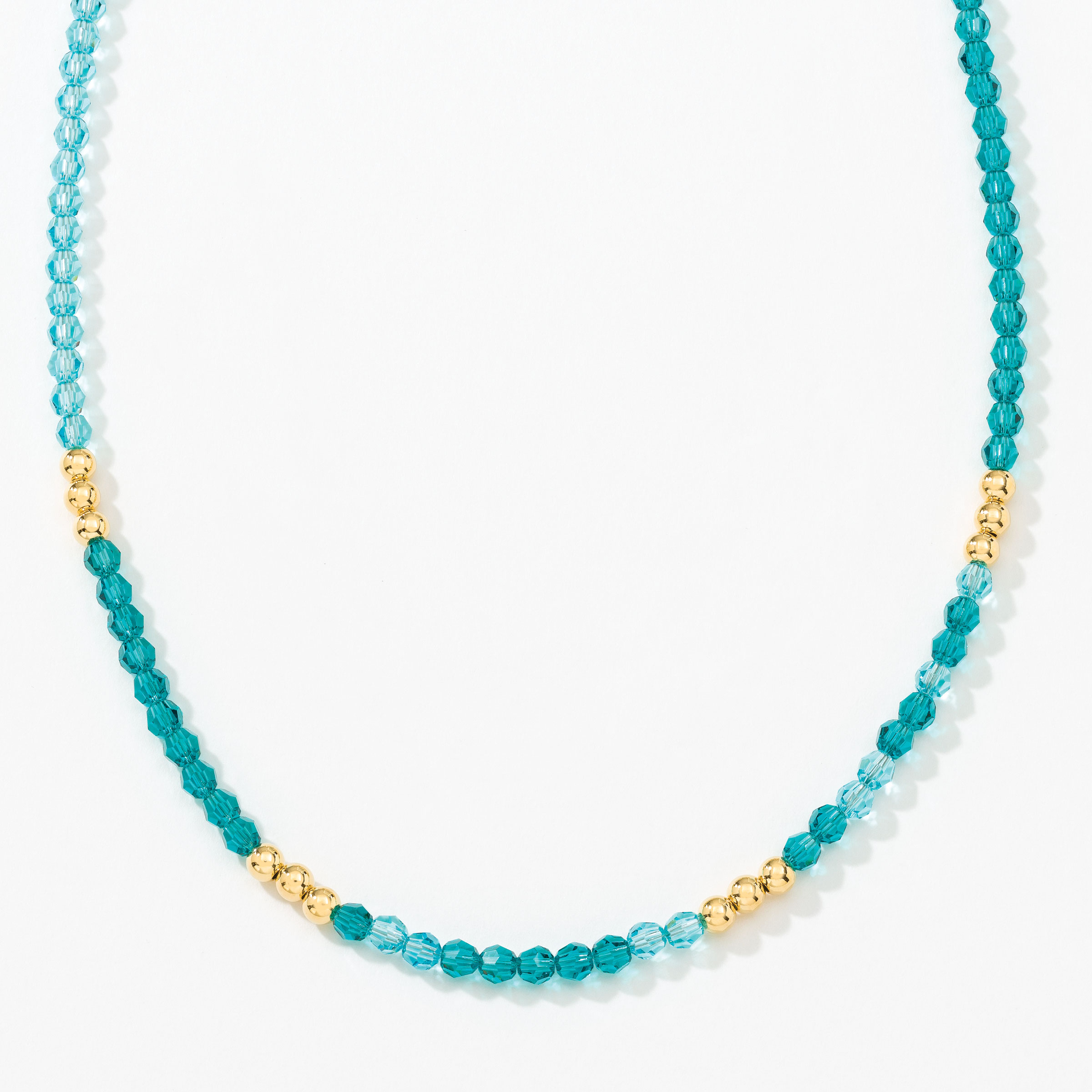 Mindful Necklace, Golden Blue