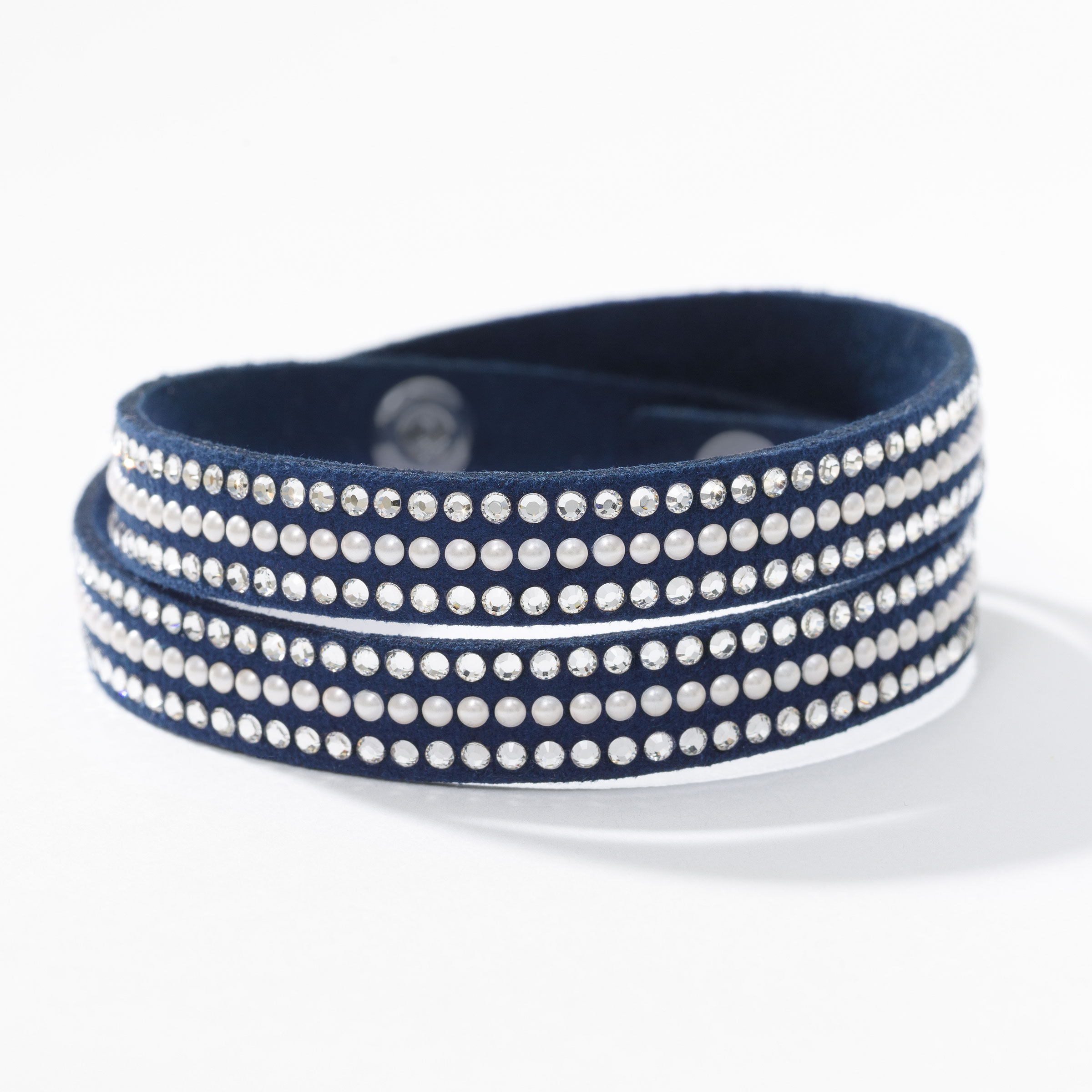 Wrapped Up Bracelet, Navy Pearl