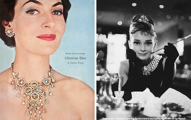 Old magazine ad featuring Dior necklace