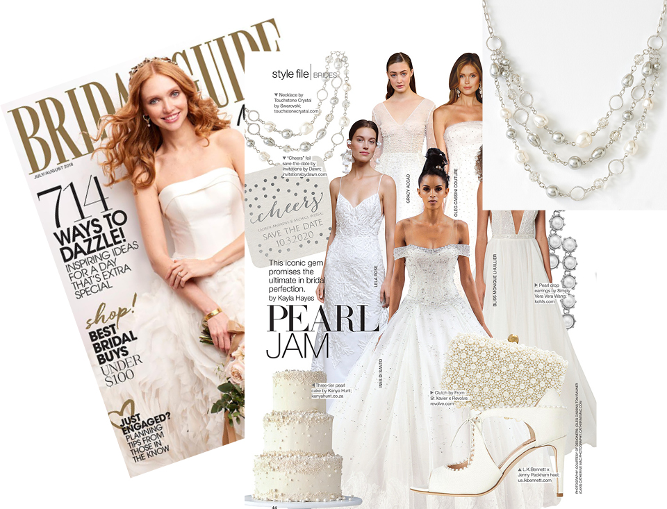 Bridal Guide Magazine featuring Touchstone Crystal South Seas Necklace