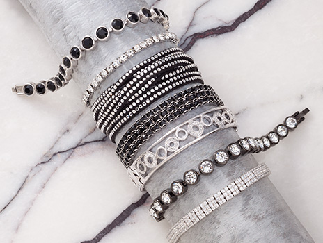 Black and White Bracelets on a roll